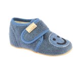 Living Kitzbühel - Kid's Babyklett Frottee Smiley - Hüttenschuhe 18 grau