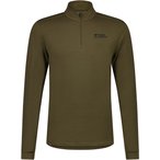 Mons Royale Cascade Merino 1/4 Zip  Herren  Langarm Unterhemden oliv Größe XXL