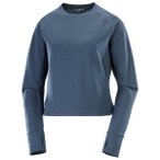 Salomon - Women's Sntial Lightwarm Crew Neck - Fleecepullover Gr S blau