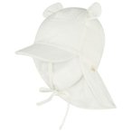 Sterntaler - Kid's Schirmmütze Nackenschutz Ohren - Cap Gr 45 cm weiß