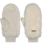 BARTS Damen Handschuhe Fur Mitts, Größe S/M in Weiß
