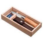 Opinel - No 08 Geschenkset Olive mit Etui - Messer grün