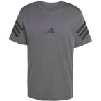 ADIDAS Herren Shirt Future Icons 3-Streifen, Größe M in Grau