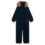 Color Kids - Kid's Coverall with Fake Fur 742845 - Overall Gr 134 blau