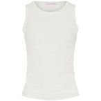 Mandala Damen Cropped Ruffled Top (Größe L, weiss)