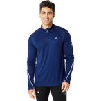 ASICS Herren T-Shirt ROAD LITE-SHOW 1/2 ZIP TOP, Größe XL in Blau