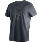 Maier Sports Dieter Print  Herren  T-Shirts grau Größe S Trekking  Elastisch