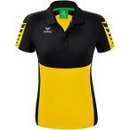 ERIMA Damen Six Wings Poloshirt, Größe 36 in Schwarz