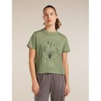 ICEBREAKER Damen T-Shirts/Tanks ku.Arm Da Merino 150 Tech Lite SS Crop Tee Seed 