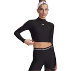 Under Armour HeatGear Crop Damen Longsleeve ( Schwarz XS)