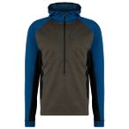 Stoic - Merino260 StadjanSt. 3/4 Zip w. Hood - Merinohoodie Gr M blau