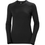 HELLY HANSEN Damen Unterhemd W LIFA MERINO MIDWEIGHT CREW, Größe XL in Schwarz