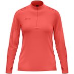JAKO Damen Pullover Ziptop Light Flow Damen, Größe L in Rot