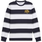 PUMA Herren Sweatshirt CLASS Striped AOP Crew TR, Größe S in Pink