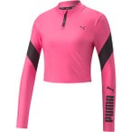 PUMA Damen Top Puma Fit Eversculpt 1/4 Zi, Größe L in Pink
