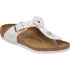 Birkenstock Kinder Gizeh Flower BF Sandale (Größe 32, weiss)