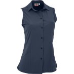 MAUL Damen Bluse Rofanspitze 3XT-Blusentop-uni, Größe 34 in Blau