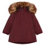 Color Kids - Baby Girl's Parka with Fake Fur - Winterjacke Gr 86 rot