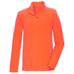 killtec - Boy's Ksw 139 Fleece Shirt - Fleecepullover Gr 116 rot/orange