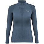Salewa Zebru Responsive Zip  Damen  Langarm Unterhemden blau Größe L Trekking 