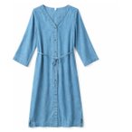 Mazine -  Women's V-Neck Tencel Midi Dress - Rock Gr XS blau