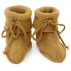 Engel - Baby-Schühchen mit Bändel - Hüttenschuhe 62/68 braun