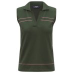K-Way - Women's Jaligne Stripes - Polo-Shirt Gr XS oliv