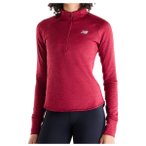 New Balance - Women's Athletics Heat Grid 1/2 Zip - Longsleeve Gr XS rot