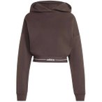 ADIDAS Damen Kapuzensweat Hyperglam Cropped, Größe XL in Grau