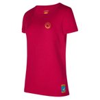 La Sportiva Women’s Climbing on the Moon T-Shirt, S, fucsia/giallo