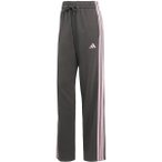 ADIDAS Damen Hose Essentials 3-Streifen Open-Hem French Terry, Größe XL in Gra