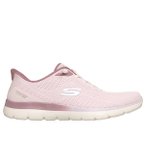 SKECHERS Damen Slipper Da ENGINEERED MESH FLAT KNOTTED BUNGEE, Größe 41 in Rot