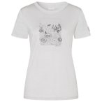 super.natural - Women's Flower Field Bio Jersey Tee - Merinoshirt Gr XS weiß/gr