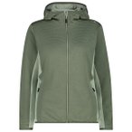 CMP - Women's Striped Jacquard Jacket Fix Hood - Fleecejacke Gr 34 oliv