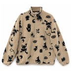 Mazine - Printed Fleece Half-Zip - Fleecejacke Gr XXL beige