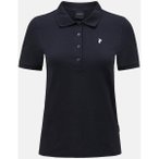 PEAK PERFORMANCE Damen Polo W Classic Cotton Polo-BLACK, Größe XL in Schwarz