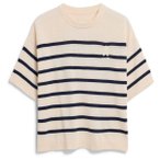 ARMEDANGELS - Women's Stripe Linen Blend Sweater - Pullover Gr M beige