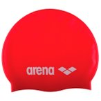 Arena - Classic Silicone - Badekappe rot/weiß