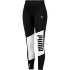 PUMA Damen Tights Logo 7/8 Graphic Tight, Größe XS in Schwarz