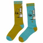 E9 Odd Moka Socken, blau/gelb, Größe 42-46