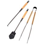 Snow Peak - Fire Tool Set Pro - Werkzeugset schwarz/ wood