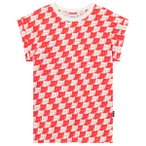 DEDICATED - Women's T-Shirt Visby Pepita Cats - T-Shirt Gr XS rosa/rot