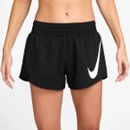 NIKE Damen Shorts W NK ONE SWSH HBR DF MR 3IN BR, Größe L in Schwarz