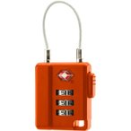 Basic Nature TSA Zahlenschloss mit Stahlseil orange