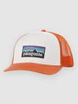 Patagonia P-6 Logo Trucker Cap white w / redtail rust Gr. Uni