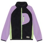Color Kids - Kid's Teddy Jacket with Fleece Sleeves - Fleecejacke Gr 134 schwarz
