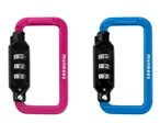 Munkees 2er-Pack Zahlenschloss Karabiner Square