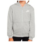 Nike - Kid's NSW Club FT Hooded Full ZIP L/S LBR - Zip-Hoodie Gr S grau