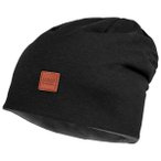 maximo - Kid's Beanie short reversible - Mütze Gr 47-49 cm schwarz