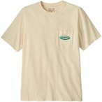Patagonia MW '95 Oval Logo Pocket  Herren  T-Shirts beige Größe S Lifestyle  E